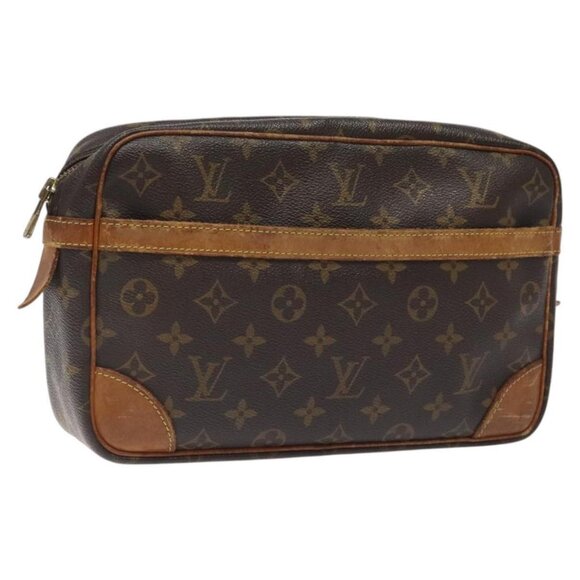 LOUIS VUITTON Monogram Compiegne 28 Clutch Bag M51845 LV Auth bs24907 - Picture 1 of 16